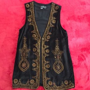 Carol Little velvet Boho vest